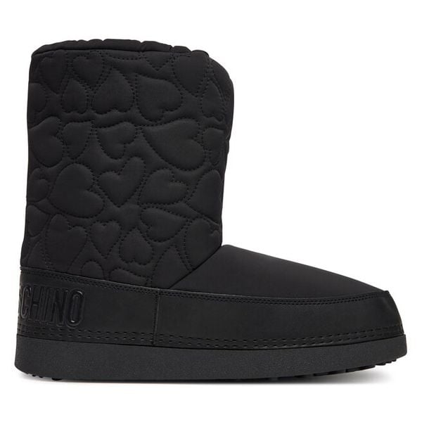 Śniegowce LOVE MOSCHINO. Czarne śniegowce i trapery damskie Love Moschino. Za 749.99 zł.