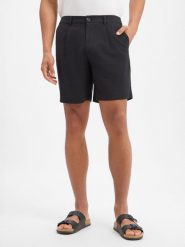 Only&Sons Bermudy z zawartością lnu - ONSLou Eno Mężczyźni len czarny, M. Czarne szorty męskie Only&Sons, na lato, m, bez wzorów, ze lnu, klasyczne. Za 139.95 zł.