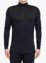 Bluza termoaktywna Super.natural Arctic230 Zip 1/4. Czarne bluzy męskie super.natural, m, bez wzorów, z materiału, bez kaptura. Za 493.89 zł.