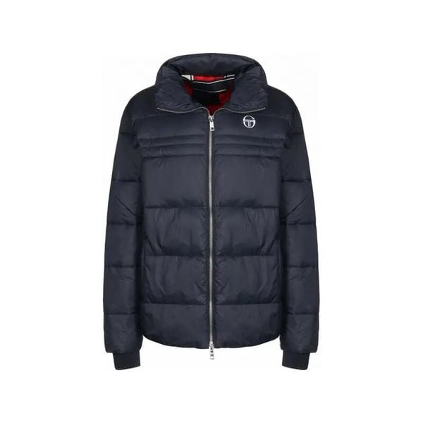 Kurtka puchowa Sergio Tacchini Dhule. Niebieskie kurtki męskie Sergio Tacchini, na zimę, m, bez wzorów, z puchu, eleganckie, bez kaptura. Za 357.00 zł.