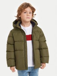 Tommy Hilfiger Kurtka zimowa Essential KB0KB08341 Zielony Regular Fit. Zielone buty zimowe chłopięce Tommy Hilfiger, na zimę, bez wzorów, z syntetyku, bez kaptura. Za 659.99 zł.