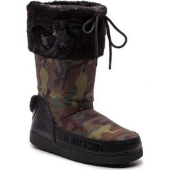 Śniegowce LOVE MOSCHINO - JA24062G06JN0852 St.Camouf/Mili. Czarne śniegowce i trapery damskie Love Moschino, z materiału. Za 659.00 zł.