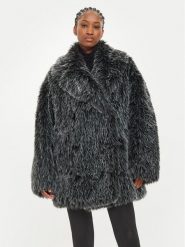 MICHAEL Michael Kors Futro UF4208KF1Q Szary Oversize. Szare płaszcze damskie MICHAEL Michael Kors, m, bez wzorów, z futra, bez kaptura. Za 1,339.00 zł.