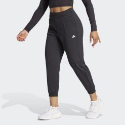 Spodnie dresowe damskie adidas AEROREADY. Białe obuwie sportowe damskie Adidas, xl, bez wzorów, z dresówki, na fitness i siłownię. Za 213.15 zł.