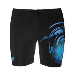 Spodenki kąpielowe chłopięce kąpielówki basen Arena Mid Jammer Goal. Czarne kąpielówki dla chłopców Arena, bez wzorów, z materiału. Za 41.99 zł.