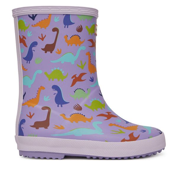 Kalosze Hunter. Fioletowe kalosze chłopięce Hunter, bez wzorów. Za 79.99 zł.