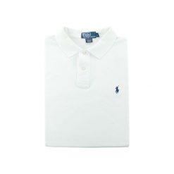 Polo Ralph Lauren koszulka męska z krótkim rękawem. Białe koszulki sportowe męskie Ralph Lauren, l, bez wzorów, z materiału, bez kołnierzyka, bez ramiączek, na golfa. Za 106.46 zł.
