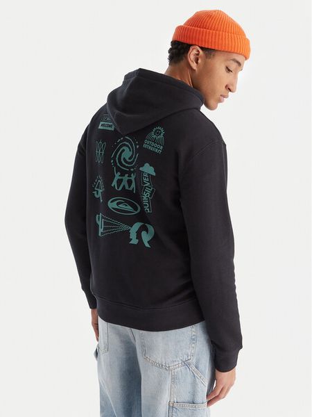 Quiksilver Bluza EQYFT05126 Czarny Comfort Fit. Czarne bluzy męskie Quiksilver, m, bez wzorów, z bawełny, bez kaptura. Za 319.99 zł.