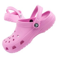 Sandały chodaki damskie Crocs Classic. Czerwone sandały damskie Crocs, bez wzorów, bez obcasa, bez zapięcia. Za 169.00 zł.