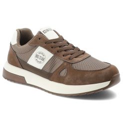 Sneakersy męskie Big Star, tekstylna cholewka wzmocnienia ze skóry ekologicznej sznurowany fason amortyzująca gruba podeszwa, brązowe, TT174353. Brązowe półbuty na co dzień męskie Big Star, z jeansu, biznesowe, bez zapięcia. Za 189.00 zł.
