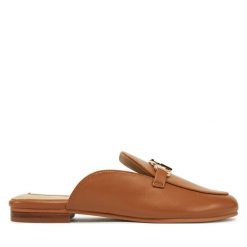 Klapki Liu Jo. Brązowe klapki damskie Liu Jo, bez wzorów, bez obcasa. Za 399.99 zł.