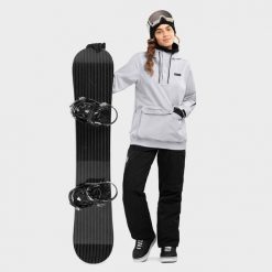 Kurtka narciarsko-snowboardowa damska W3-W Lhotse. Szare kurtki damskie SIROKO, m, bez wzorów, z materiału, krótkie, bez kaptura, narciarskie. Za 338.00 zł.