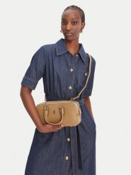 Tommy Hilfiger Torebka Th Daily Crossover AW0AW18378 Brązowy. Brązowe torebki do ręki damskie Tommy Hilfiger, bez wzorów, ze skóry, bez dodatków. Za 649.99 zł.