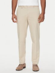 BOSS Spodnie materiałowe C-Genius 50534612 Beżowy Slim Fit. Brązowe spodnie materiałowe męskie Boss, m, bez wzorów, z bawełny. Za 369.99 zł.