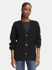 Elisabetta Franchi Kardigan MK-01S-66E2-V400 Czarny Regular Fit. Czarne kardigany damskie Elisabetta Franchi, s, bez wzorów. Za 1,709.00 zł.