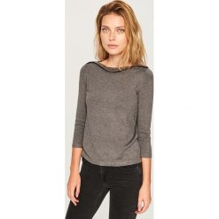 Sweter z aplikacją z koralików - Szary. Szare swetry damskie Reserved. Za 69.99 zł.