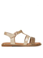 Tommy Hilfiger Sandały T3A2-33781-1372 M Złoty. Żółte sandały dziewczęce Tommy Hilfiger, ze skóry, bez zapięcia. Za 189.99 zł.
