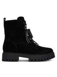 Guess Trapery FLFFIZ SUE10 Czarny. Czarne śniegowce i trapery damskie Guess, ze skóry. Za 674.99 zł.