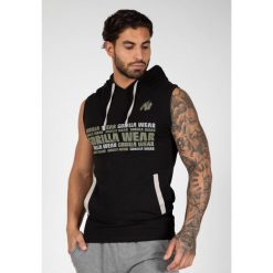 Koszulka bez rękawów z kapturem Gorilla Wear Melbourne. Czarne koszulki sportowe męskie GORILLA WEAR, l, bez wzorów, bez kołnierzyka, bez ramiączek, na fitness i siłownię. Za 202.90 zł.