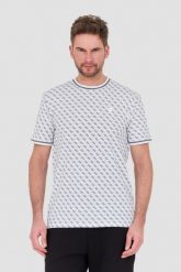 GUESS Biały t-shirt Marshall. Białe t-shirty męskie Guess, l, z aplikacjami, bez kołnierzyka. W wyprzedaży za 174.99 zł.