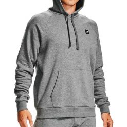 Bluza sportowa męska Under Armour Rival Fleece Hoodie. Szare bluzy męskie Under Armour, m, bez wzorów, z bawełny, bez kaptura. Za 254.35 zł.