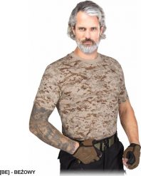 Reis TG-TARNUNG - T-shirt krótki rękaw Tactical Guard 100% bawełna 170-180 g/m2 dedykowana miłośnikóm militariów motocyklistów - beżowy S. Brązowe t-shirty męskie Reis, m, bez wzorów, z bawełny, bez kołnierzyka. Za 32.10 zł.