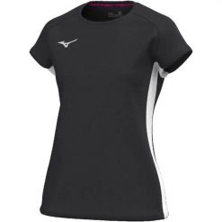 Koszulka damska Mizuno MZNRB. Czarne t-shirty damskie Mizuno, bez wzorów, sportowe, bez kołnierzyka. Za 178.50 zł.