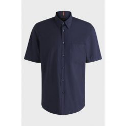 Koszula BOSS Relegant 6 short M BLU (50537331-418). Niebieskie koszule męskie Boss, m, bez wzorów, casualowe, bez kołnierzyka, bez ramiączek. Za 269.00 zł.