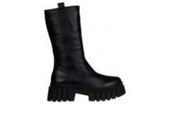 Kozaki Bayla-161 054 2945 03 Black 161391, Czarny, Skóra naturalna - 40. Czarne kozaki damskie Bayla, z gumy, bez obcasa, na platformie. W wyprzedaży za 269.10 zł.