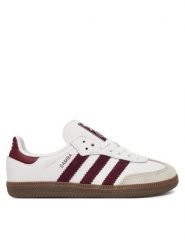 Adidas Sneakersy Samba Og KZ8682 Biały. Białe buty sportowe dziewczęce Adidas, bez wzorów, ze skóry, bez zapięcia. Za 299.99 zł.
