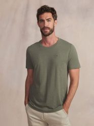 T-shirt TBS Piere. Zielone t-shirty damskie TBS, l, bez wzorów, z bawełny, eleganckie, bez kołnierzyka. Za 131.00 zł.