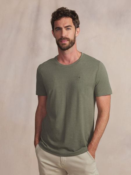 T-shirt TBS Piere. Zielone t-shirty damskie TBS, l, bez wzorów, z bawełny, eleganckie, bez kołnierzyka. Za 131.00 zł.