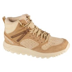 Buty trekkingowe damskie, Wildwood Mid Leather WP. Brązowe trekkingi damskie Merrell. Za 479.99 zł.