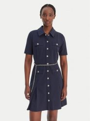 MICHAEL Michael Kors Sukienka koszulowa MR683BX667 Granatowy Regular Fit. Niebieskie sukienki damskie MICHAEL Michael Kors, s, bez wzorów, z syntetyku, bez kołnierzyka, bez ramiączek, koszulowe. Za 1,099.00 zł.