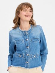 JOOP! kurtka dżinsowa Kobiety Bawełna niebieski, 36. Niebieskie kurtki damskie JOOP!, bez wzorów, z bawełny, bez kaptura. Za 479.95 zł.
