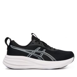 Buty do biegania Asics. Czarne obuwie sportowe damskie Asics, bez wzorów, do biegania. Za 489.99 zł.