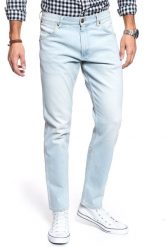 WRANGLER SPODNIE MĘSKIE 11MWZ BLUE RHAPSODY W1MZUH13I 112127707. Niebieskie spodnie materiałowe męskie Wrangler, l, bez wzorów, z jeansu. Za 209.99 zł.