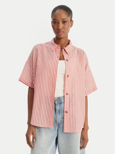 Roxy Koszula Beachy Nostalgia ERJWT03738 Różowy Relaxed Fit. Czerwone bluzki damskie Roxy, l, bez wzorów, z bawełny, bez kołnierzyka, bez ramiączek. Za 146.99 zł.
