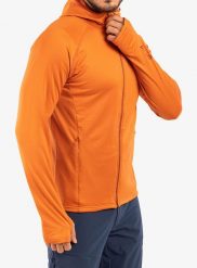 Bluza polarowa męska Inov-8 VentureLite Mid Hoodie FZ. Brązowe bluzy męskie Inov-8, m, bez wzorów, z polaru, bez kaptura. Za 263.99 zł.