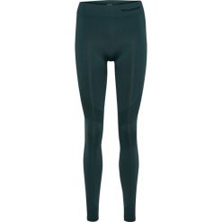 Damskie legginsy bezszwowe z wysokim stanem Hummel Shaping. Zielone legginsy sportowe damskie Hummel, bez wzorów, z podwyższonym stanem, na jogę i pilates. Za 130.50 zł.