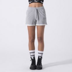 Ikoniczne Szorty Z Niezmieklej Bawelny Siwy Melanz Bawelna, Poliester. Szare szorty damskie Everlast, bez wzorów, z bawełny. Za 147.10 zł.