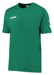 Koszulka sportowa T-shirt męski Hummel Core Cotton Tee. Zielone t-shirty męskie Hummel, na lato, m, bez wzorów, z bawełny, biznesowe, bez kołnierzyka. Za 40.00 zł.
