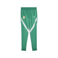 Męskie spodnie przedmeczowe Senegal 2025 PUMA Sport Green White. Białe spodnie sportowe męskie Puma, l, bez wzorów, do piłki nożnej. Za 309.00 zł.