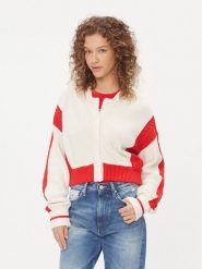 Tommy Jeans Kardigan Archive DW0DW15856 Écru Regular Fit. Kardigany damskie Tommy Jeans, m, bez wzorów, z jeansu, bez kołnierzyka, bez ramiączek, bez kaptura. Za 349.99 zł.