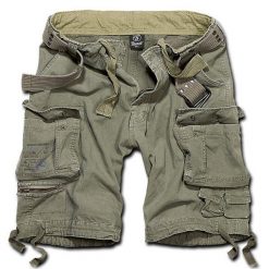 Szorty bushcraft męskie Brandit M65 Savage z Paskiem Vintage Olive. Zielone spodnie materiałowe męskie Brandit, m, bez wzorów, vintage. Za 193.30 zł.