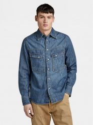 G-Star Raw Koszula jeansowa Dakota D23006-D539 Niebieski Regular Fit. Niebieskie koszule męskie G-Star Raw, m, bez wzorów, z bawełny, retro, bez kołnierzyka, bez ramiączek. Za 359.99 zł.