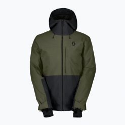Kurtka narciarska męska SCOTT Ultimate Dryo 10. Zielone kurtki snowboardowe męskie Scott, m, bez wzorów, z materiału, bez kaptura, narciarskie. Za 969.99 zł.