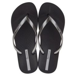 Klapki damskie Ipanema Anatomic Connect japonki czarne. Czarne klapki damskie Ipanema, bez wzorów, z materiału, eleganckie, bez obcasa, na płaskiej podeszwie. Za 72.00 zł.