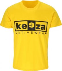 Koszulka sportowa męska KEEZA bawełniana. Niebieskie koszulki sportowe męskie KEEZA, m, bez wzorów, z bawełny, bez kołnierzyka, bez ramiączek, na fitness i siłownię. Za 26.00 zł.
