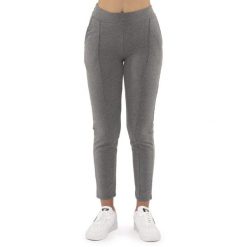 Bluza z bawełna z kieszenie na co dzień na siłownię. Szare bluzy damskie LEONE 1947 APPAREL, bez wzorów, z bawełny, bez kaptura. W wyprzedaży za 112.15 zł.